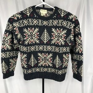 Eddie Bauer Mens MEDIUM Wool Nordic Sweater